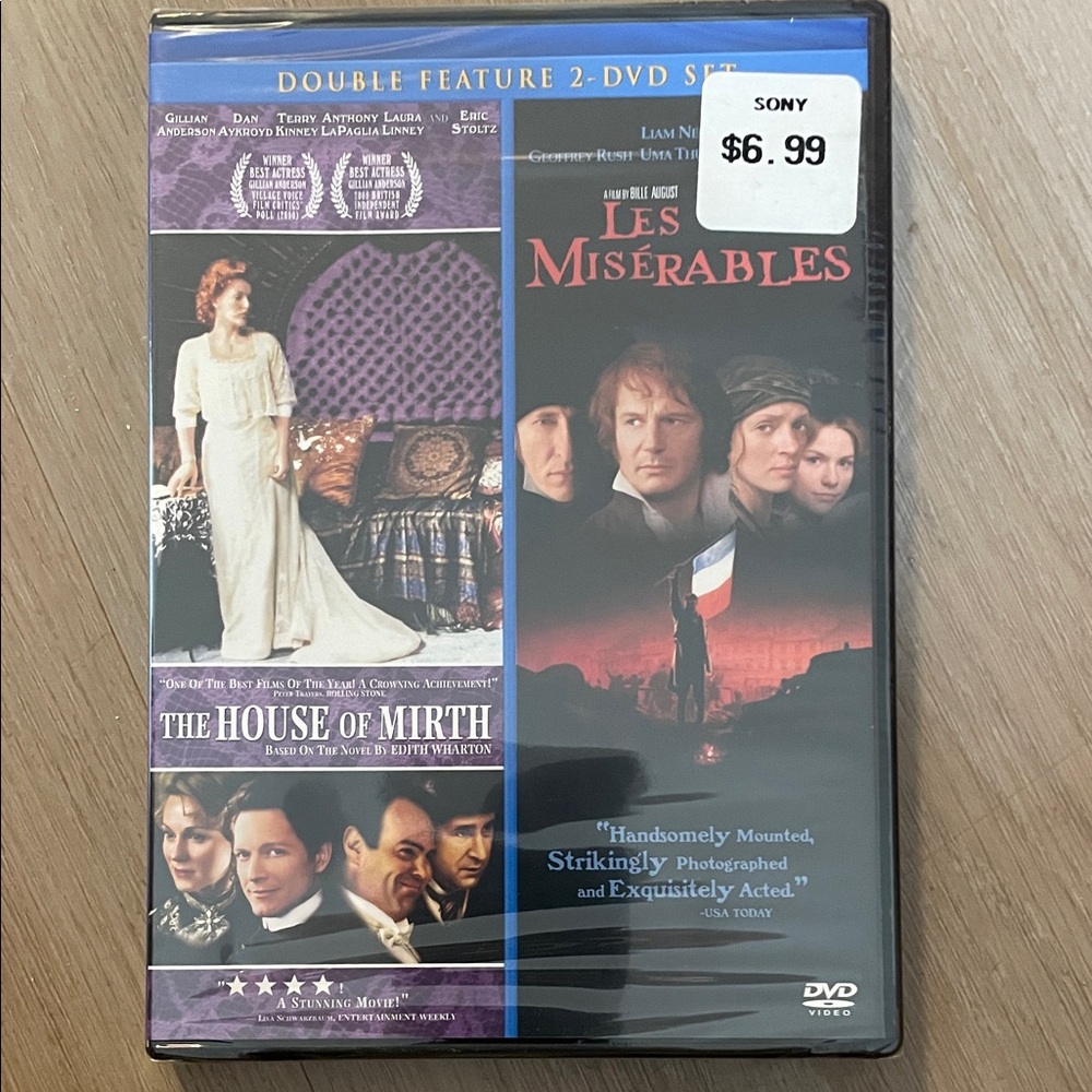 Double Feature DVD Set: The House of Mirth & Les Miserables